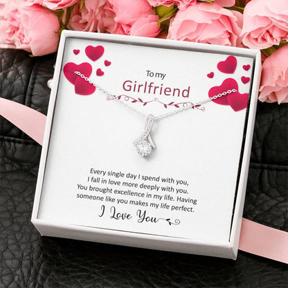 To My Girlfriend Necklace - I Love You, Necklace for Girlfriend, Birthday Gift for Girlfriend, Alluring Beauty Necklace