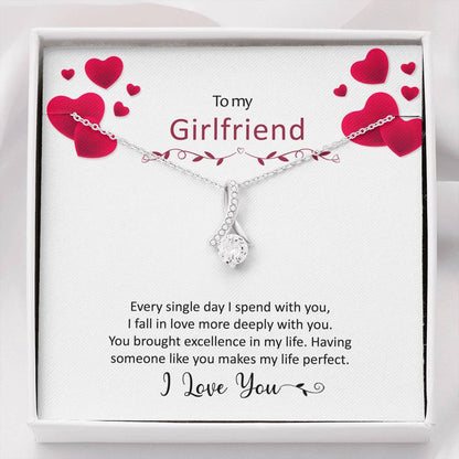 To My Girlfriend Necklace - I Love You, Necklace for Girlfriend, Birthday Gift for Girlfriend, Alluring Beauty Necklace