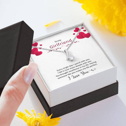 To My Girlfriend Necklace - I Love You, Necklace for Girlfriend, Birthday Gift for Girlfriend, Alluring Beauty Necklace