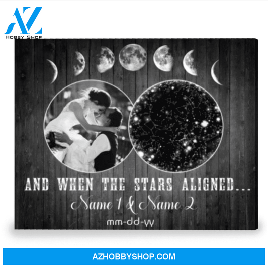 Star Map Custom Gift Perfect Gift For Anniversary Canvas Wall Art