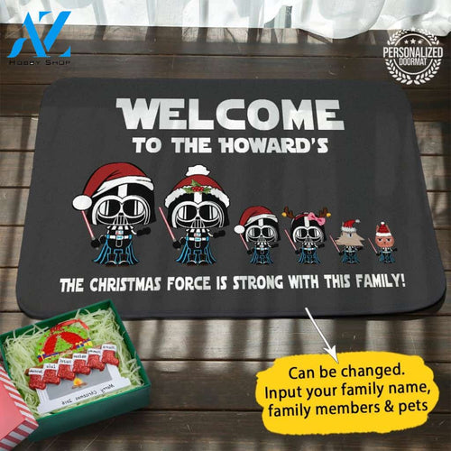 Star Wars Personalized Name Christmas Mat