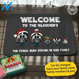 Star Wars Personalized Name Christmas Mat