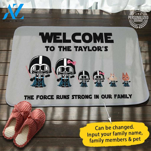 Star Wars Personalized Name With Pets Doormat