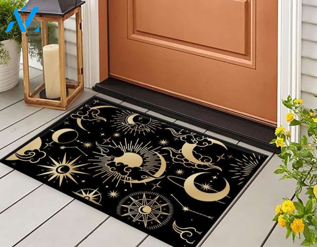 Stars Sun Moon Zodiac Doormat Welcome Mat House Warming Gift Home Decor Funny Doormat Gift Idea