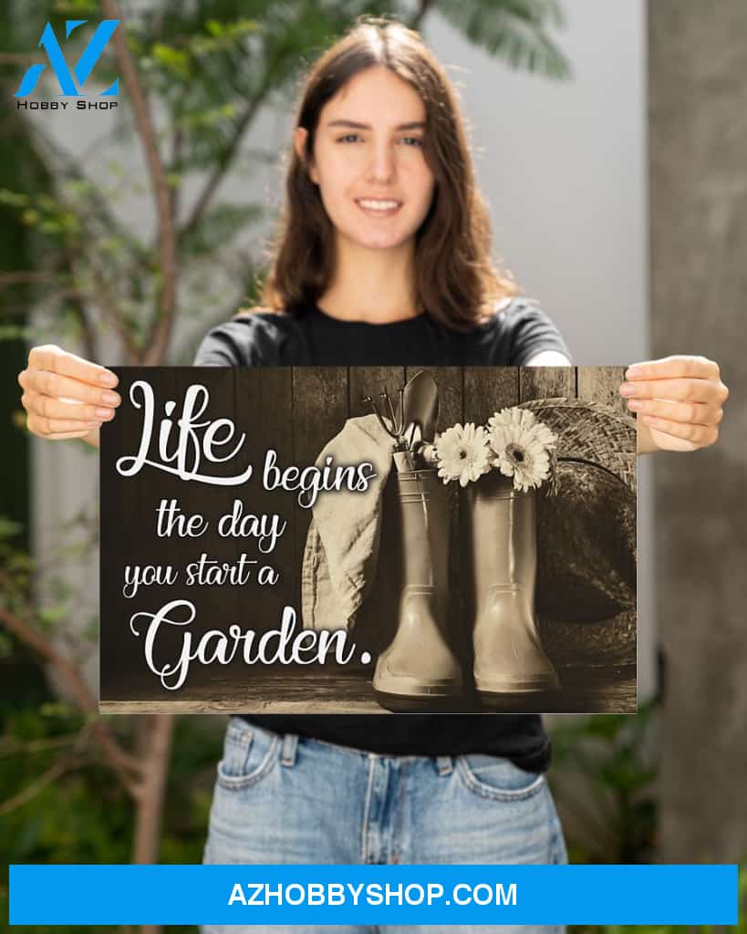 Start A Garden Gardening Canvas Wall Art, Wall Decor Visual Art