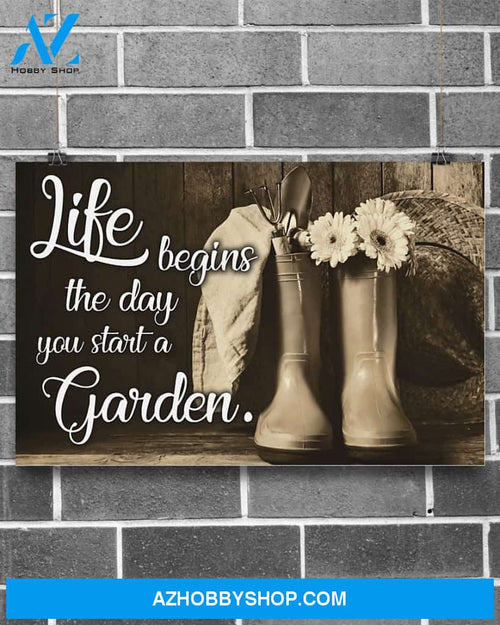 Start A Garden Gardening Canvas Wall Art, Wall Decor Visual Art