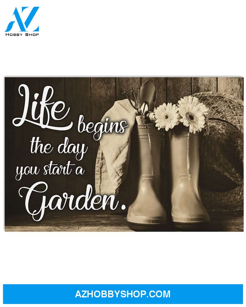 Start A Garden Gardening Canvas Wall Art, Wall Decor Visual Art