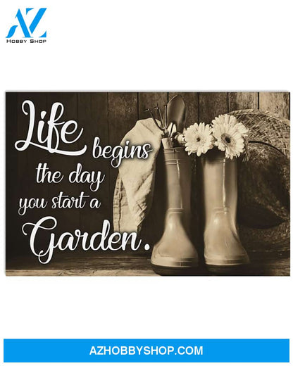 Start A Garden Gardening Canvas Wall Art, Wall Decor Visual Art