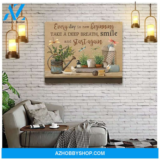Start Again Dragonfly Wall Art Canvas, Wall Decor Visual Art