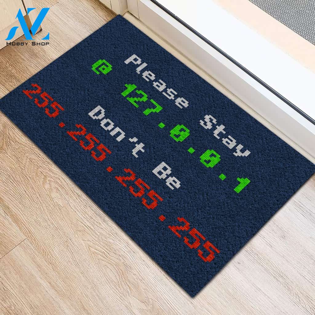Stay At Home Computer Networking Doormat | Welcome Mat | House Warming Gift