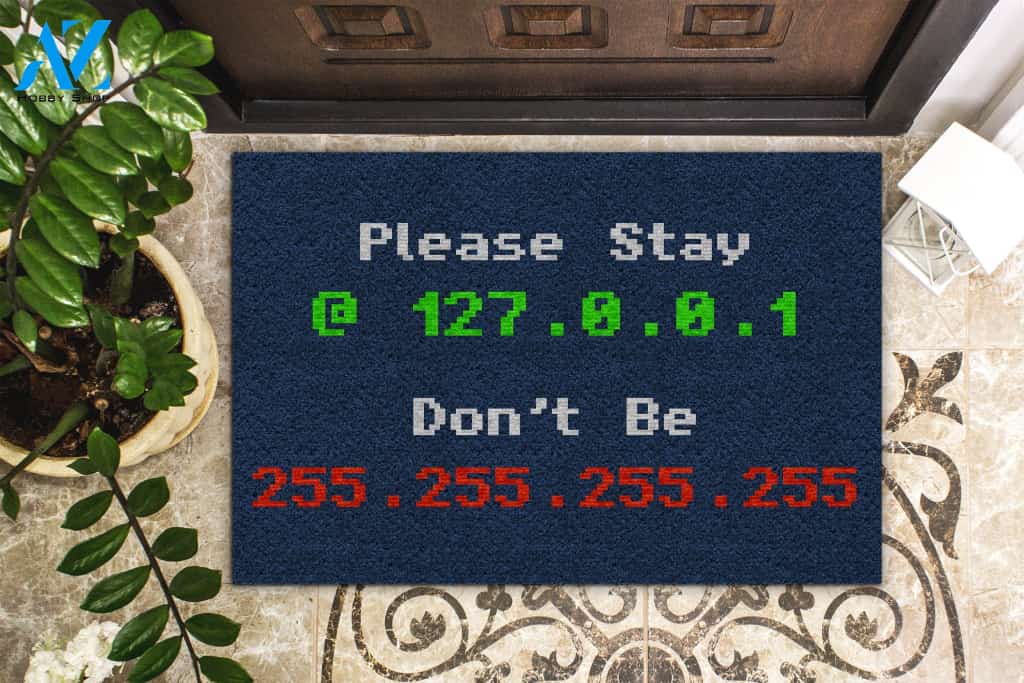 Stay At Home Computer Networking Doormat | Welcome Mat | House Warming Gift
