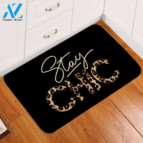 Stay Chic Black Door Mat