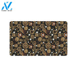 Steampunk Butterfly Design Themed Print Rubber Doormat