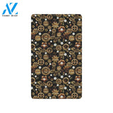 Steampunk Butterfly Design Themed Print Rubber Doormat