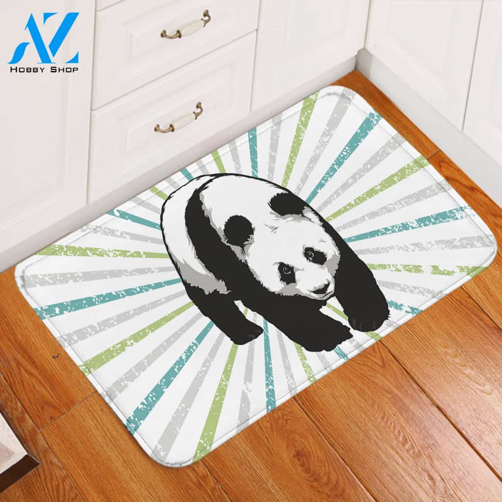 Stocky Panda Door Mat