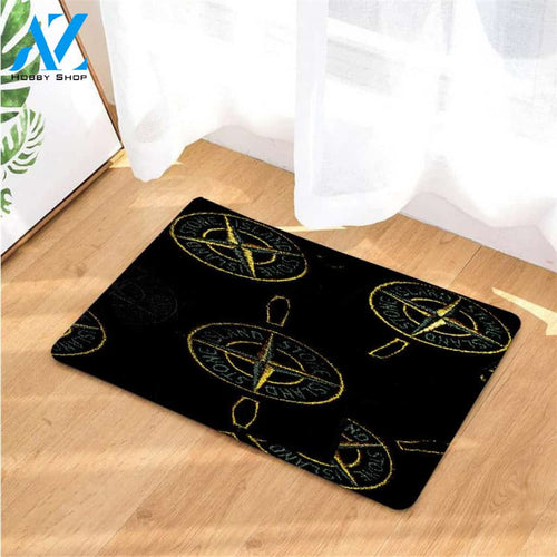 stone island patch border doormats