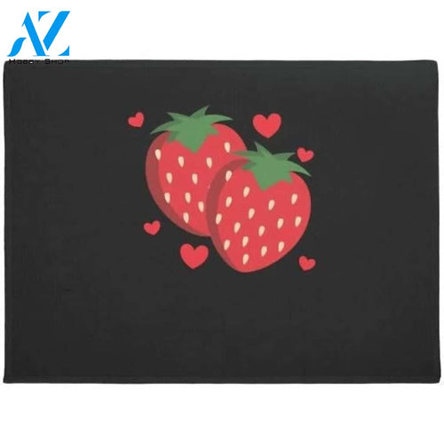 Strawberry Doormat Welcome Mat Housewarming Gift Home Decor Funny Doormat Gift Idea For Fruit Lovers Gift For Friend Gift For Family