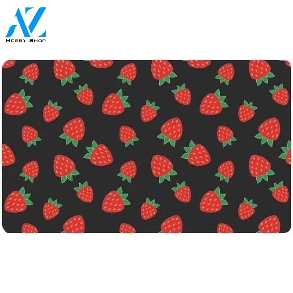 Strawberry Funny Fruit Doormat Welcome Mat Housewarming Gift Home Decor Funny Doormat Gift Idea For Fruit Lovers Gift For Friend