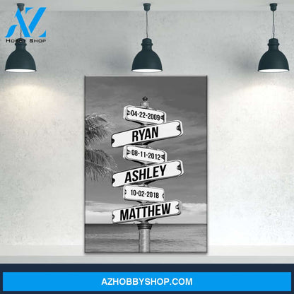 Street Sign Names Premium Canvas