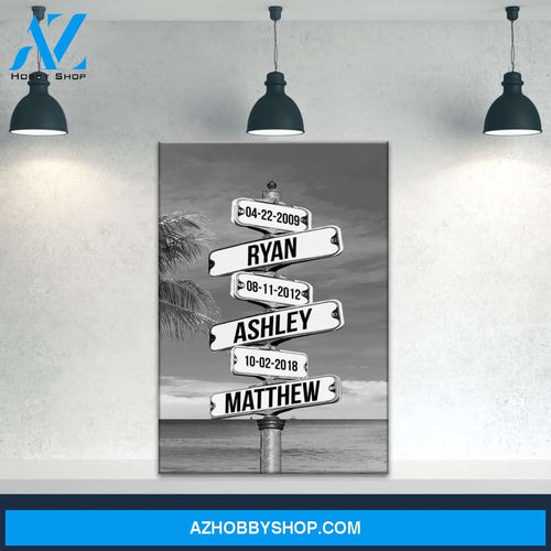 Street Sign Names Premium Canvas