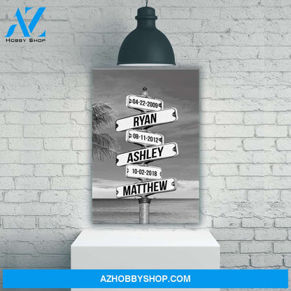 Street Sign Names Premium Canvas