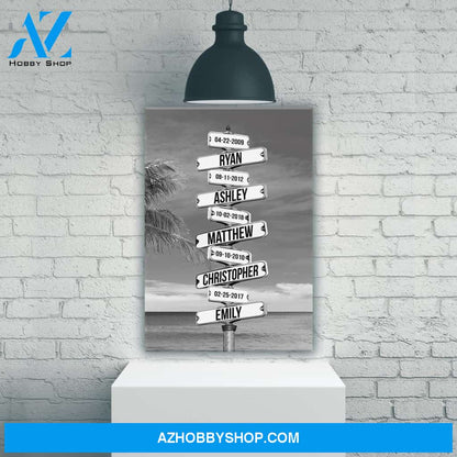 Street Sign Names Premium Canvas