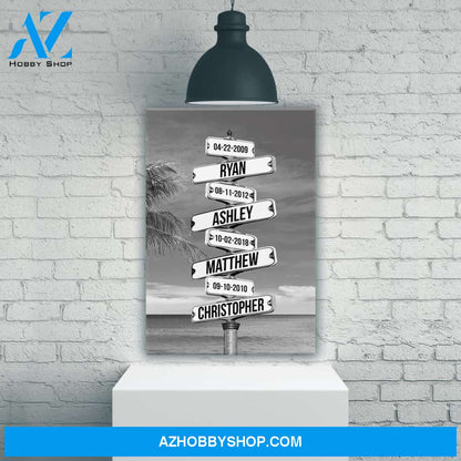Street Sign Names Premium Canvas