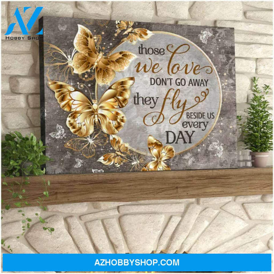 Stunning Butterfly Canvas Fly Beside Us Wall Art Decor | Moosfy Wrap Canvas Ready To Hang