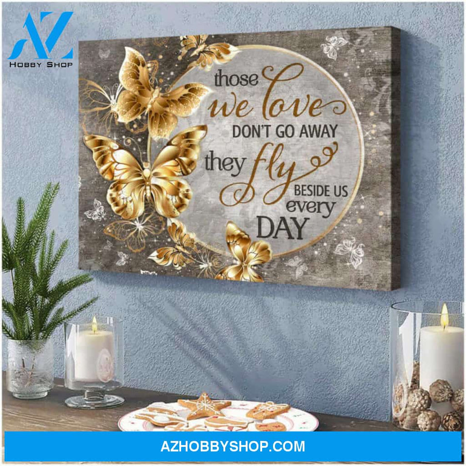 Stunning Butterfly Canvas Fly Beside Us Wall Art Decor | Moosfy Wrap Canvas Ready To Hang
