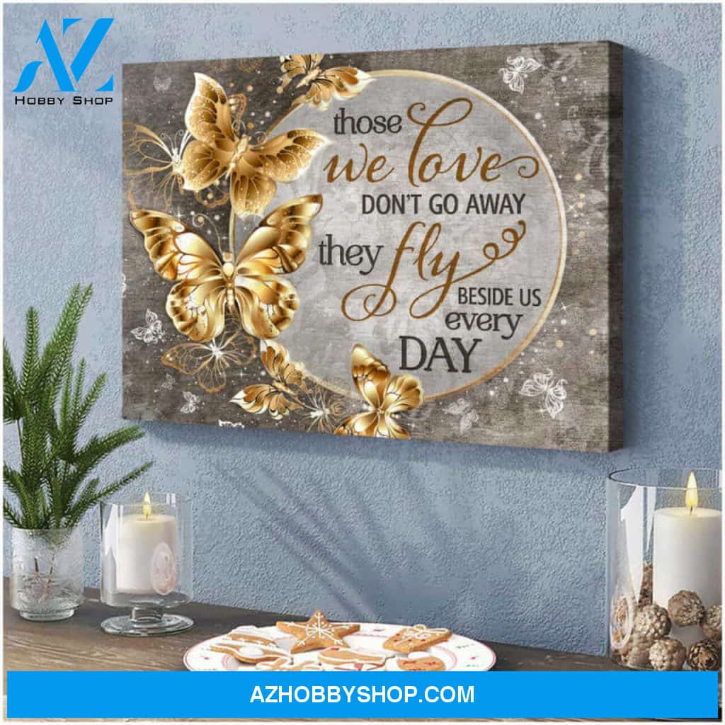 Stunning Butterfly Canvas Fly Beside Us Wall Art Decor | Moosfy Wrap Canvas Ready To Hang