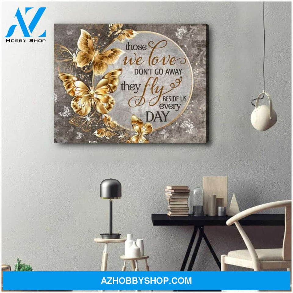 Stunning Butterfly Canvas Fly Beside Us Wall Art Decor | Moosfy Wrap Canvas Ready To Hang