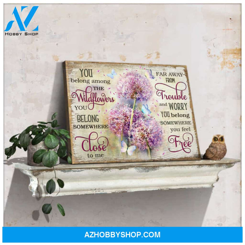 Ohcanvas Stunning Dandelion and Butterfly Canvas You Belong Wall Art Decor