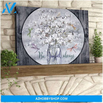 Stunning Dragonfly Canvas Joyful Always Wall Art Decor | Moosfy Wrap Canvas Ready To Hang
