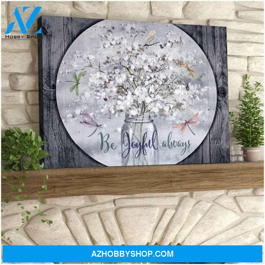 Stunning Dragonfly Canvas Joyful Always Wall Art Decor | Moosfy Wrap Canvas Ready To Hang