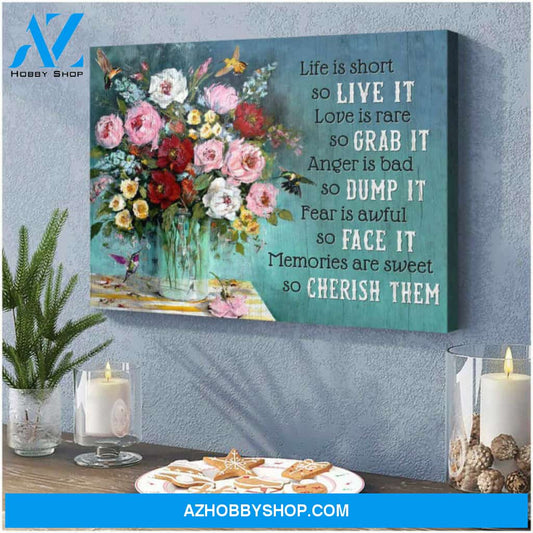Stunning Hummingbird Canvas Cherish Them Wall Art Decor, gifts for hummingbird lovers