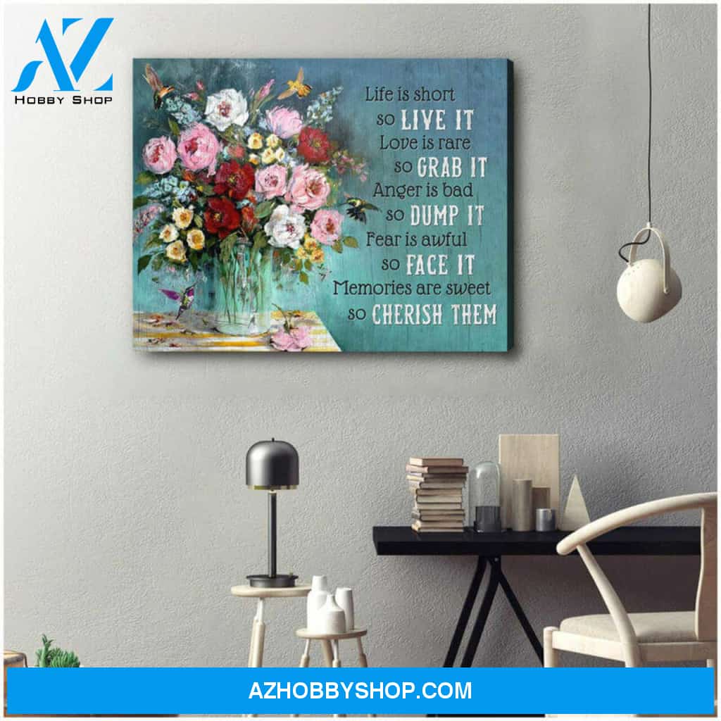 Stunning Hummingbird Canvas Cherish Them Wall Art Decor, gifts for hummingbird lovers