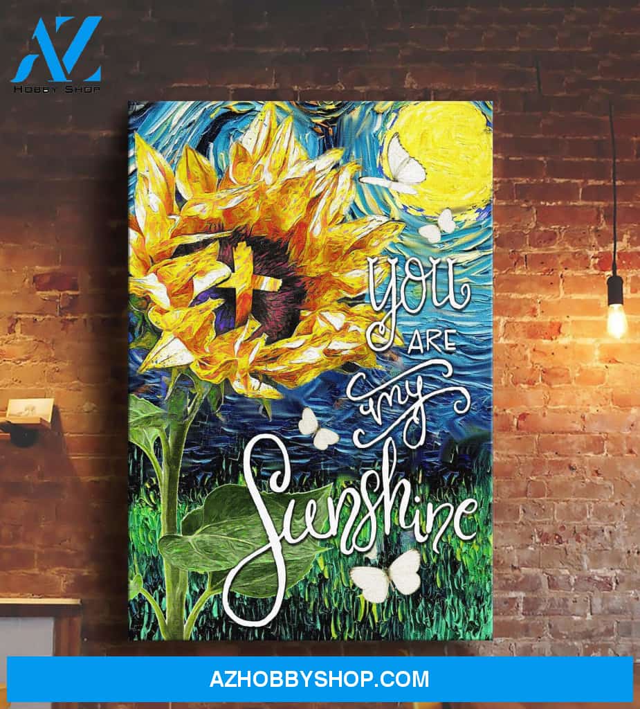 Stunning sunflower - You are my sunshine Portrait Canvas Prints, Wall Art