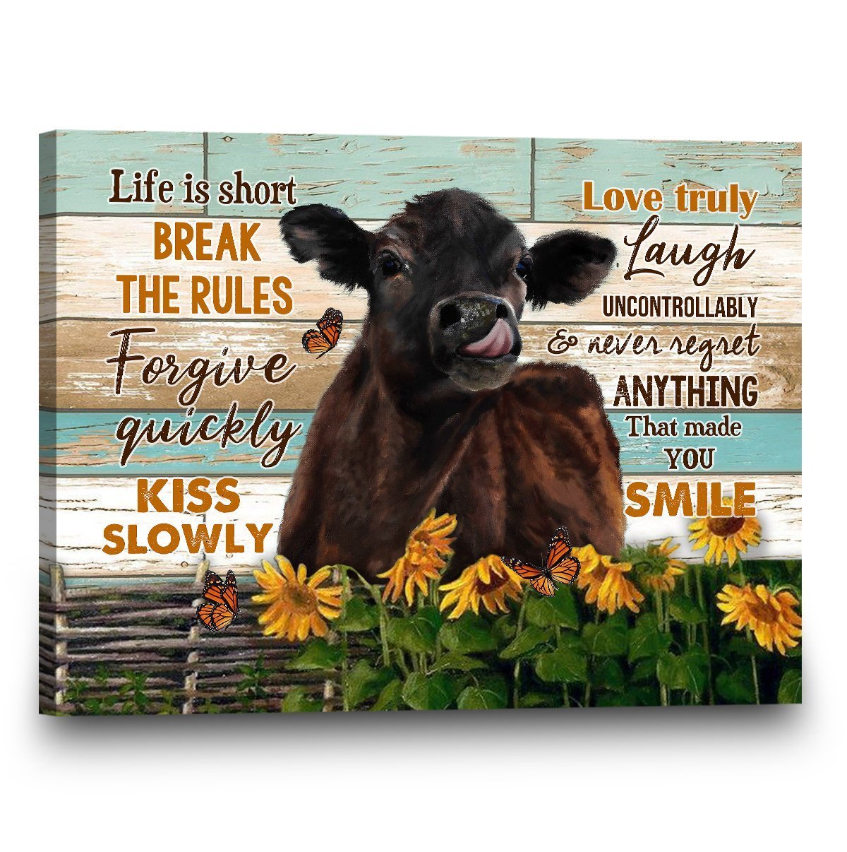 COW WALL ART - BREAK THE RULES Matte Canvas