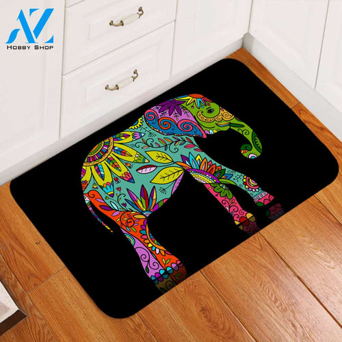 Stylized Elephant Door Mat