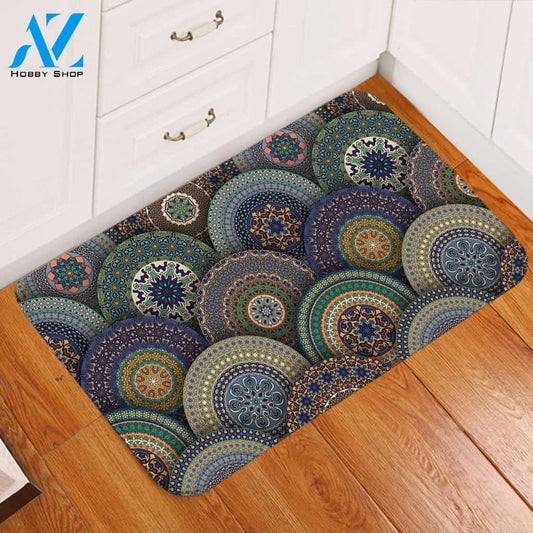 Stylized Fish Scales SW1903 Door Mat