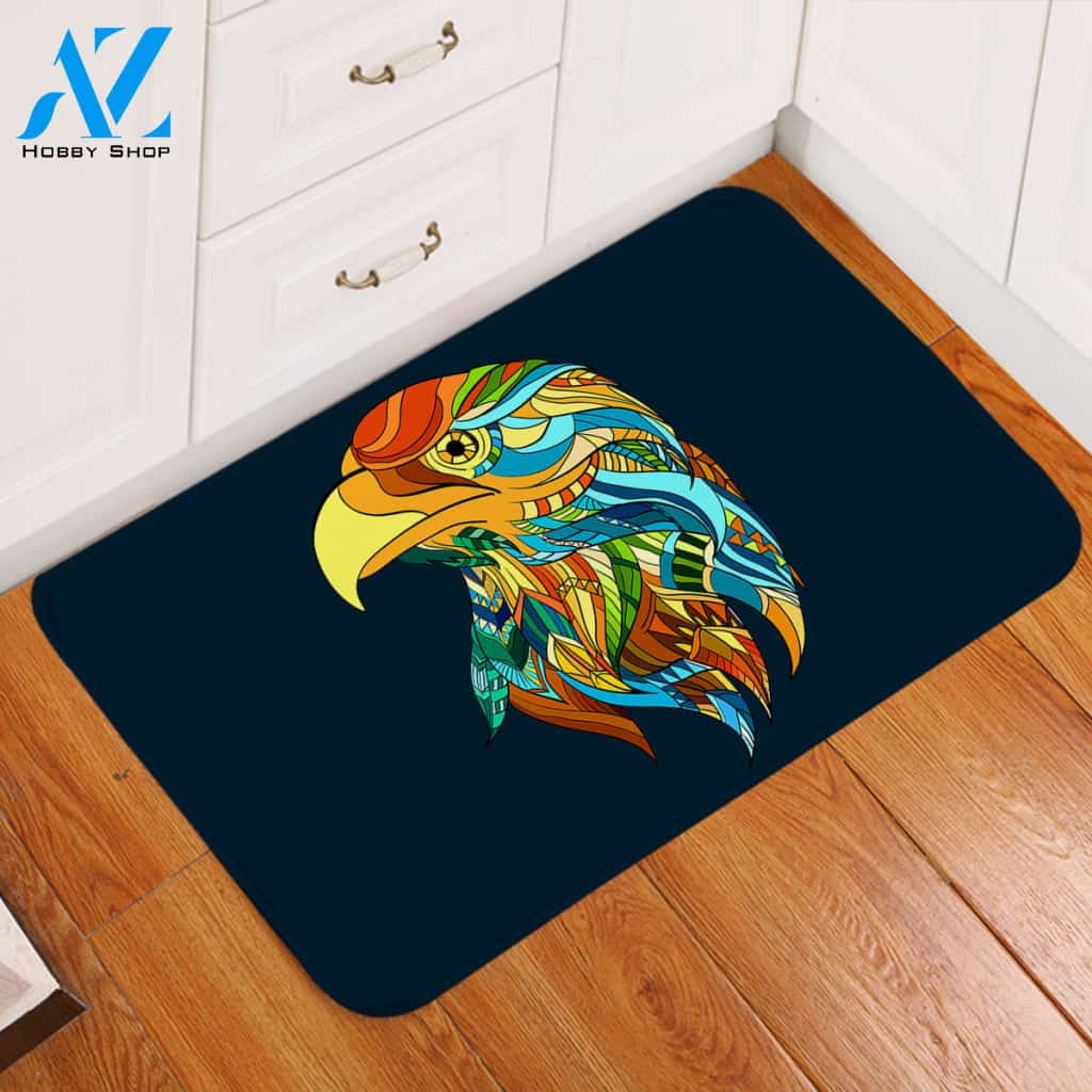 Stylized Hawk Door Mat