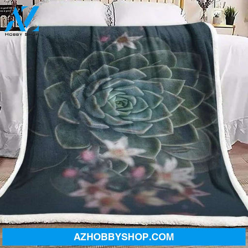 Succulent Flower Fleece Blanket KKAYN HNHHBN Throw Blanket