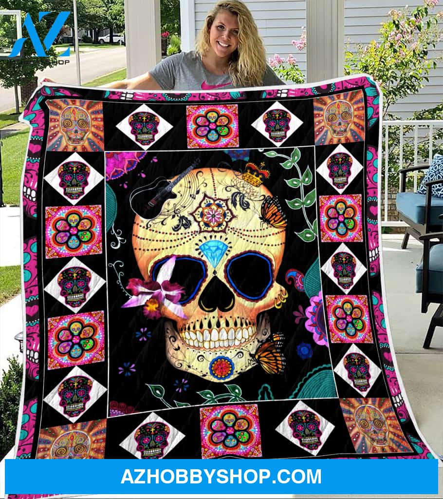 Sugar Skull Quilt Blanket