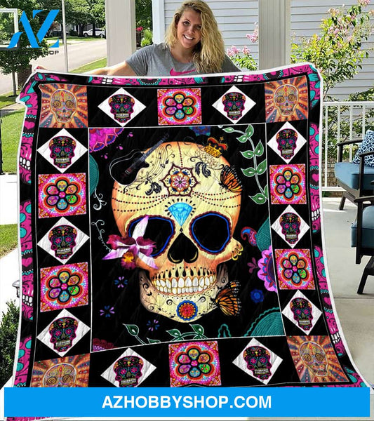 Sugar Skull Quilt Blanket