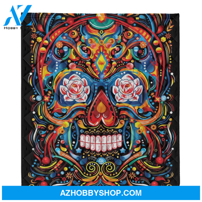 Sugar Skull Blanket, Gift For Friend Girls Boy Birthday Gift Home Decor Bedding Couch Sofa Soft and Comfy Cozy