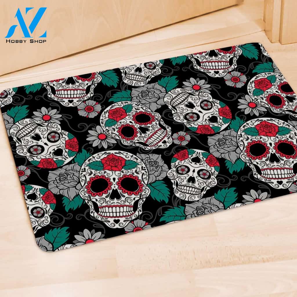 Sugar Skull Door Mat