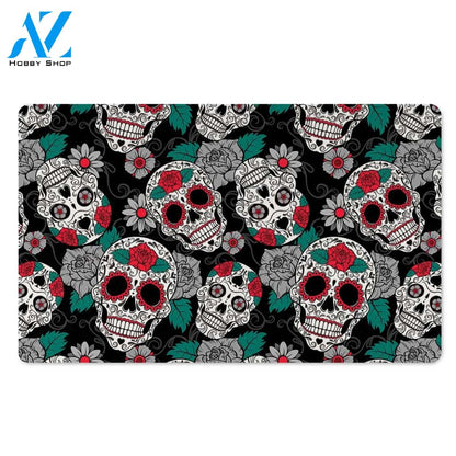 Sugar Skull Door Mat
