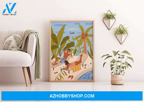 Summer Time Canvas And Poster, Wall Decor Visual Art