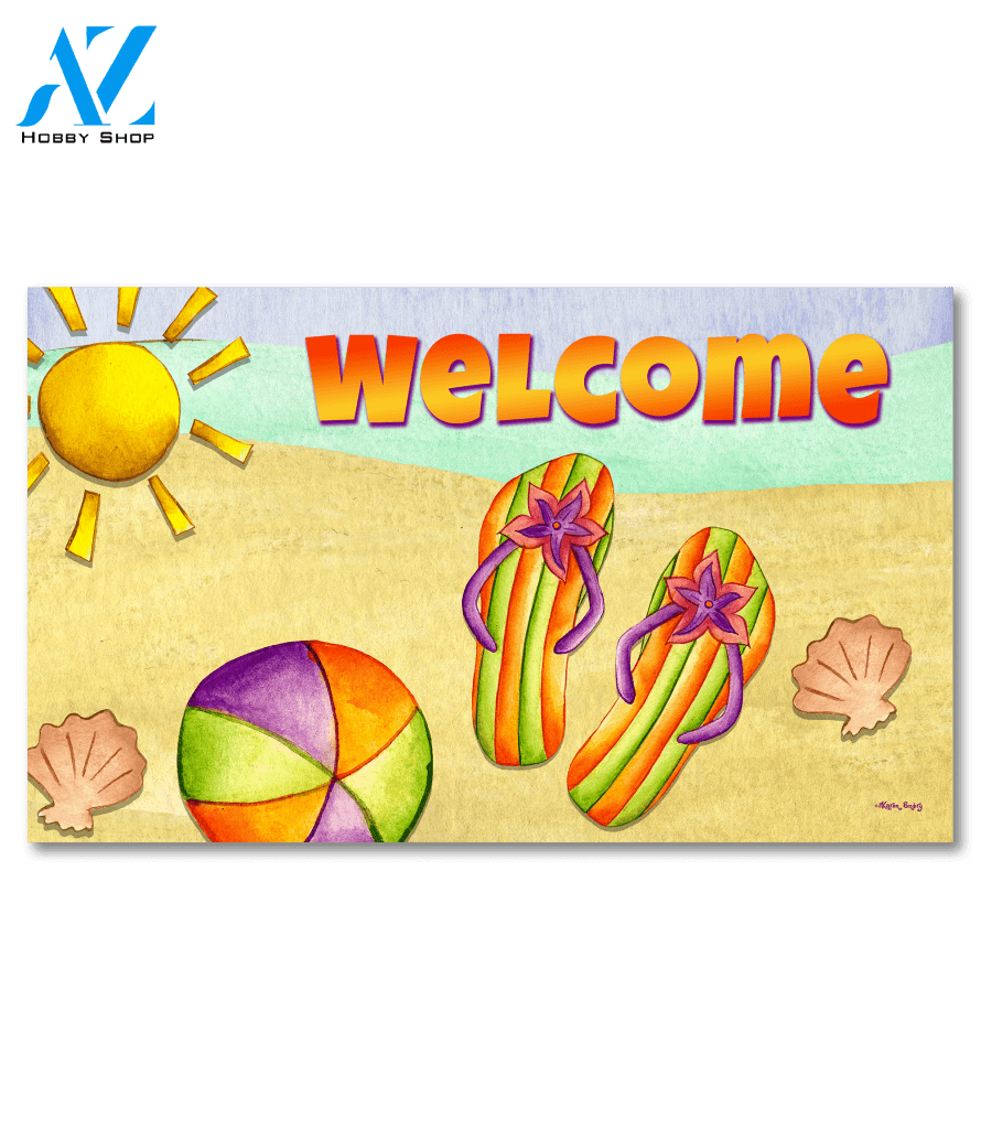 Sun Sand and Flip Flops Doormat - 18" x 30"
