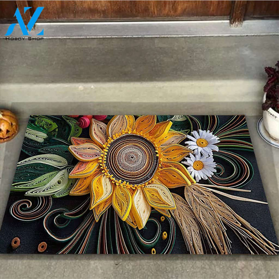 Sunflower 3D Pattern Print Doormat